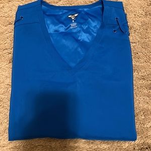 Blue koi tech scrub top
